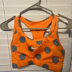 Nike Orange and Gray Sports Bra